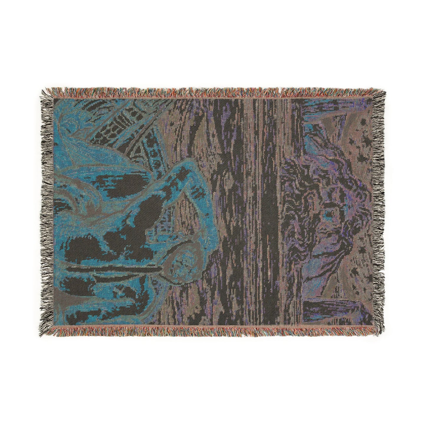 Classic Mythic Woven Blanket — Vintage Nautical Sailor Tapestry Throw