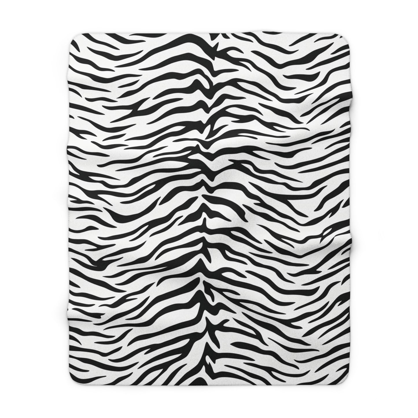 Zebra Print Sherpa Blanket — Cozy Faux Fur Fleece Throw