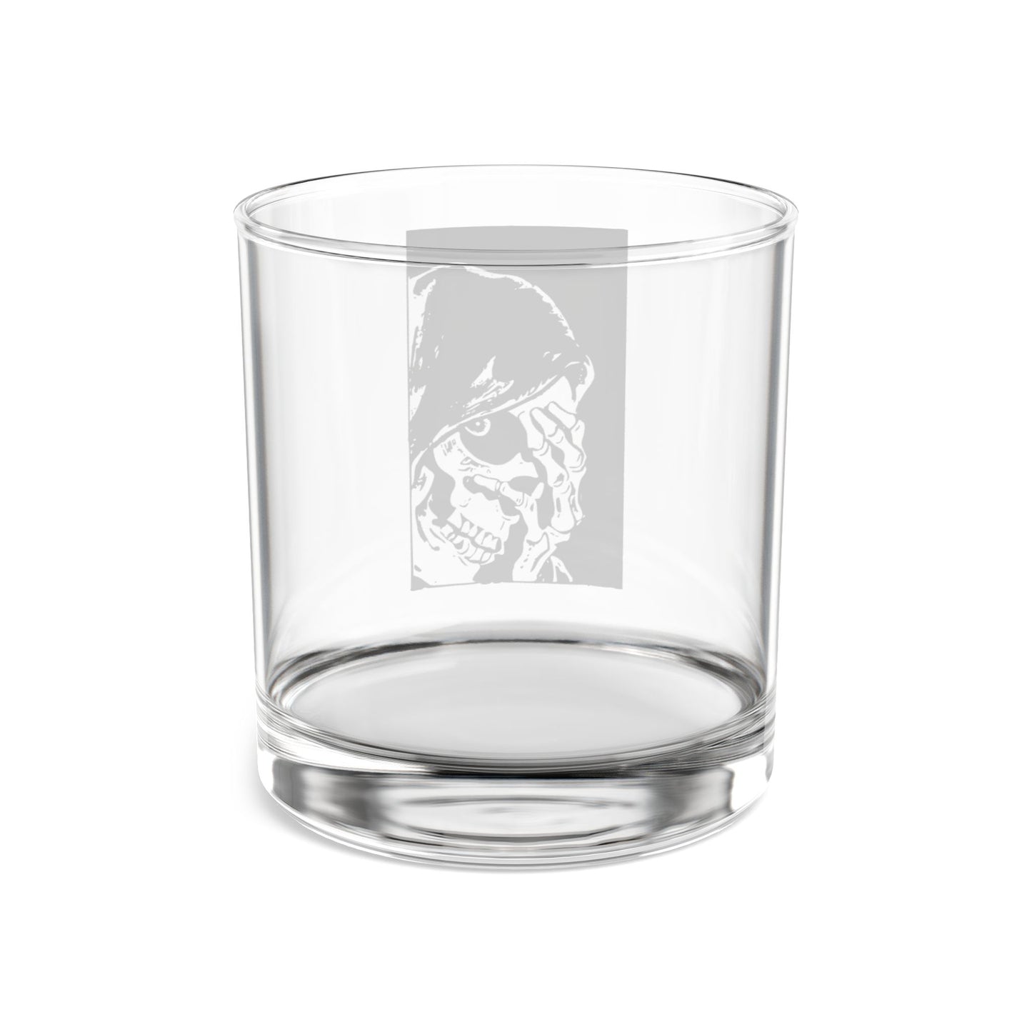 Skull & Roses 10oz Rocks Glass — Gothic Whiskey Tumbler