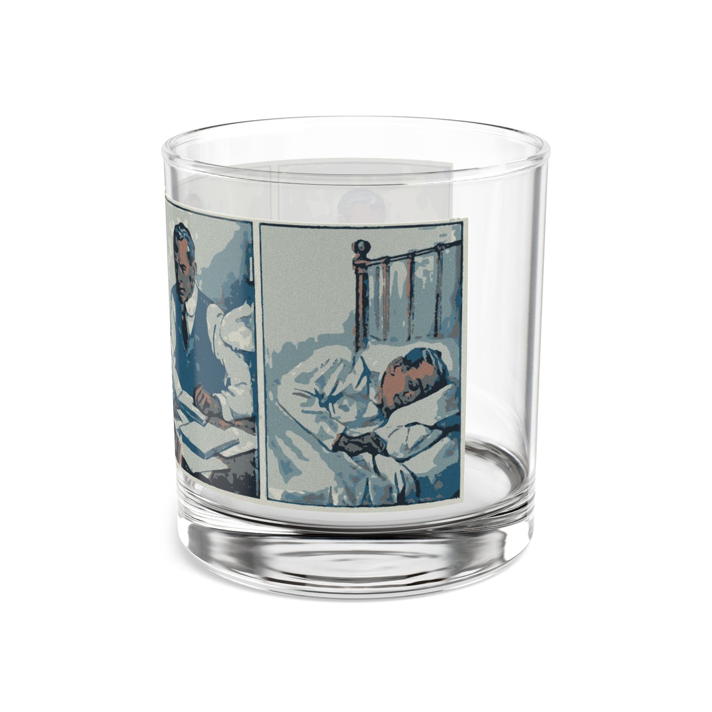 Vintage Gentleman Illustration Rocks Glass — 10 oz Whiskey Tumbler