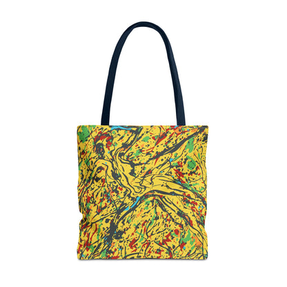 Abstract Yellow Splash Tote Bag — Vibrant Paint-Splatter AOP Tote