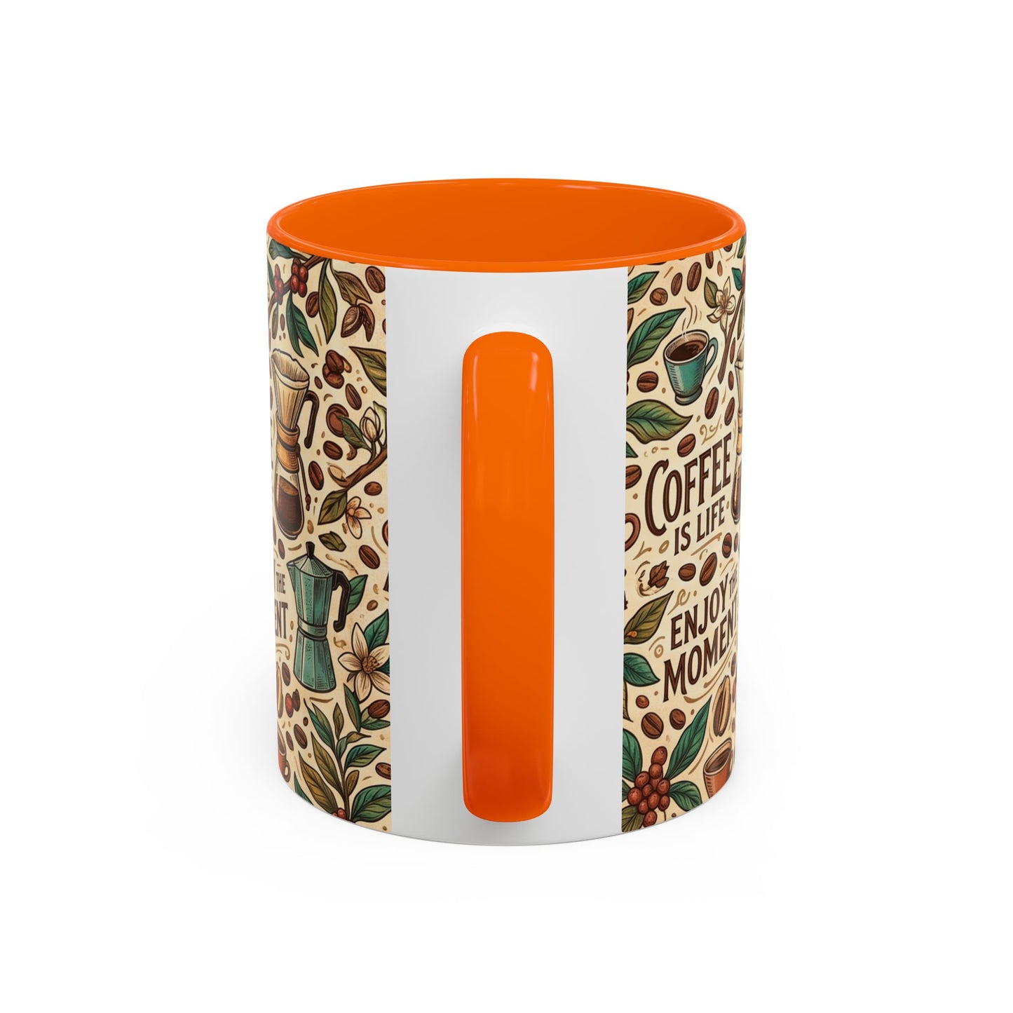 Coffee Mug — "Brew Happy" Ceramic Accent Mug (11/15 oz)