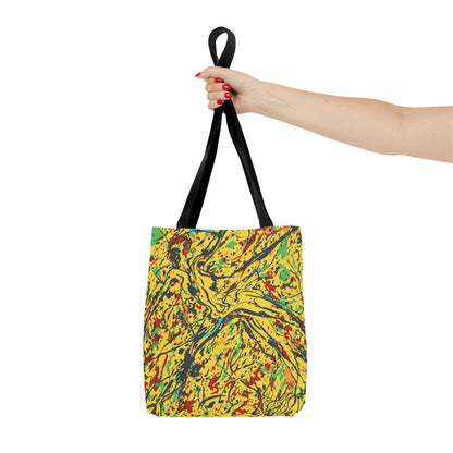 Abstract Yellow Splash Tote Bag — Vibrant Paint-Splatter AOP Tote