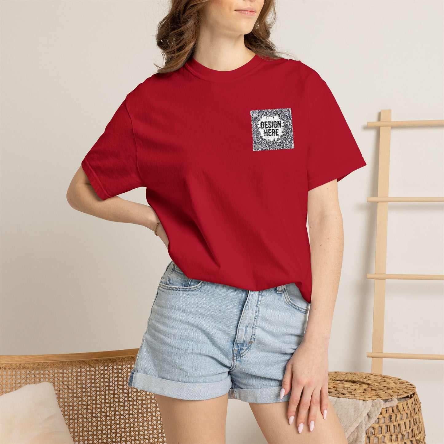 Custom Embroidered T-Shirt – Upload Your Design (3 Colors Max)