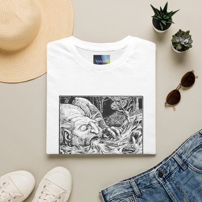 Sketched Sea Serpent T-Shirt — Mythical Monochrome Nautical Graphic Tee