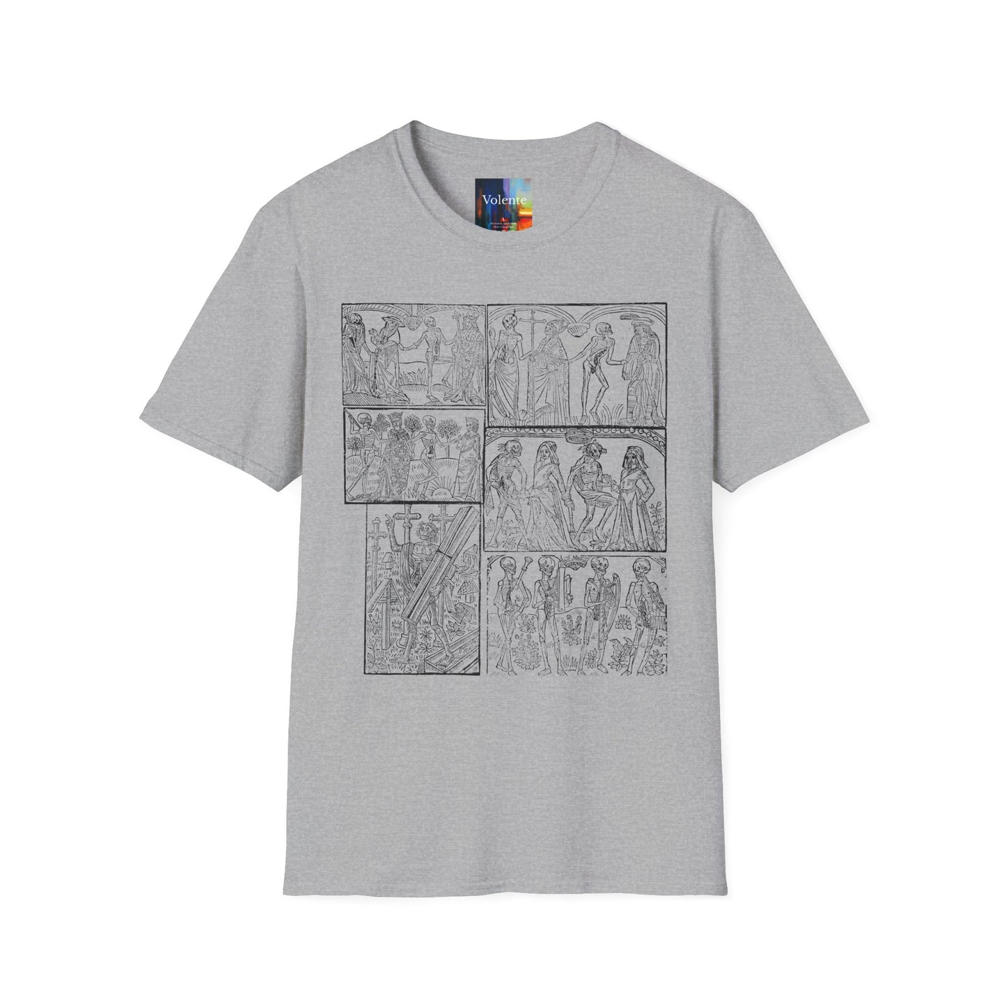Ancient Greek Comic Panel T-Shirt — Classical Myth Sketch Art