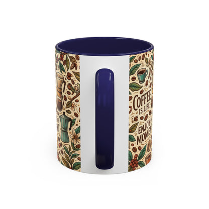Coffee Mug — "Brew Happy" Ceramic Accent Mug (11/15 oz)