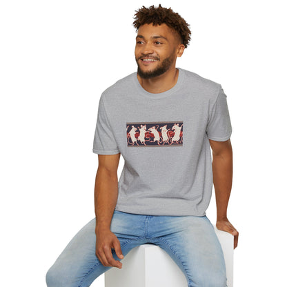 Dancing Rats Graphic T-Shirt — Vintage Folk Art Rodent Design