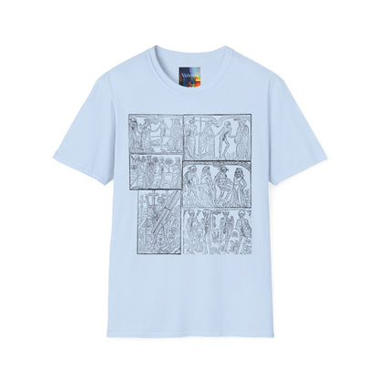 Ancient Greek Comic Panel T-Shirt — Classical Myth Sketch Art
