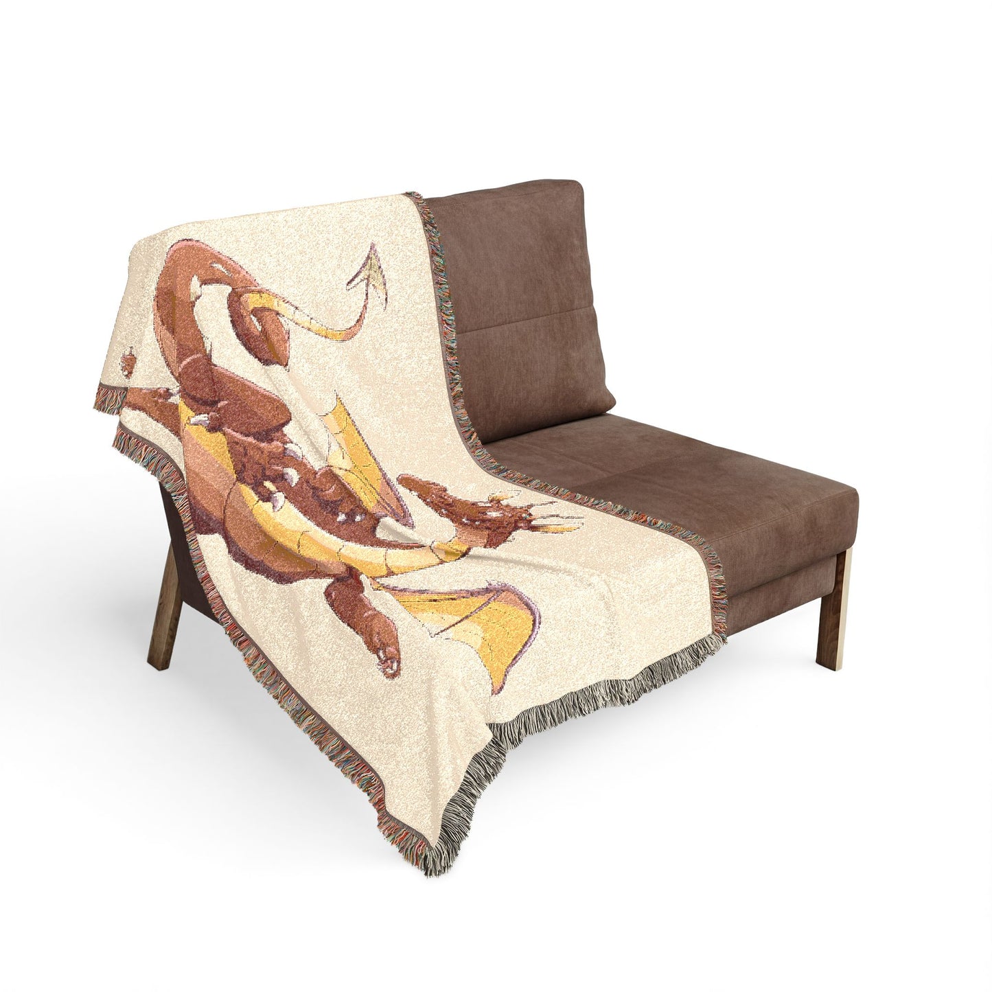 Dragon Woven Blanket — Cute Cartoon Dragon Throw for Kids & Fantasy Fans