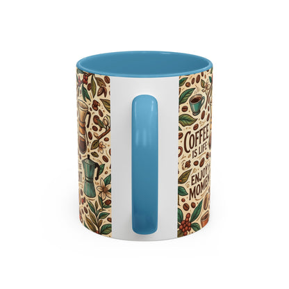 Coffee Mug — "Brew Happy" Ceramic Accent Mug (11/15 oz)