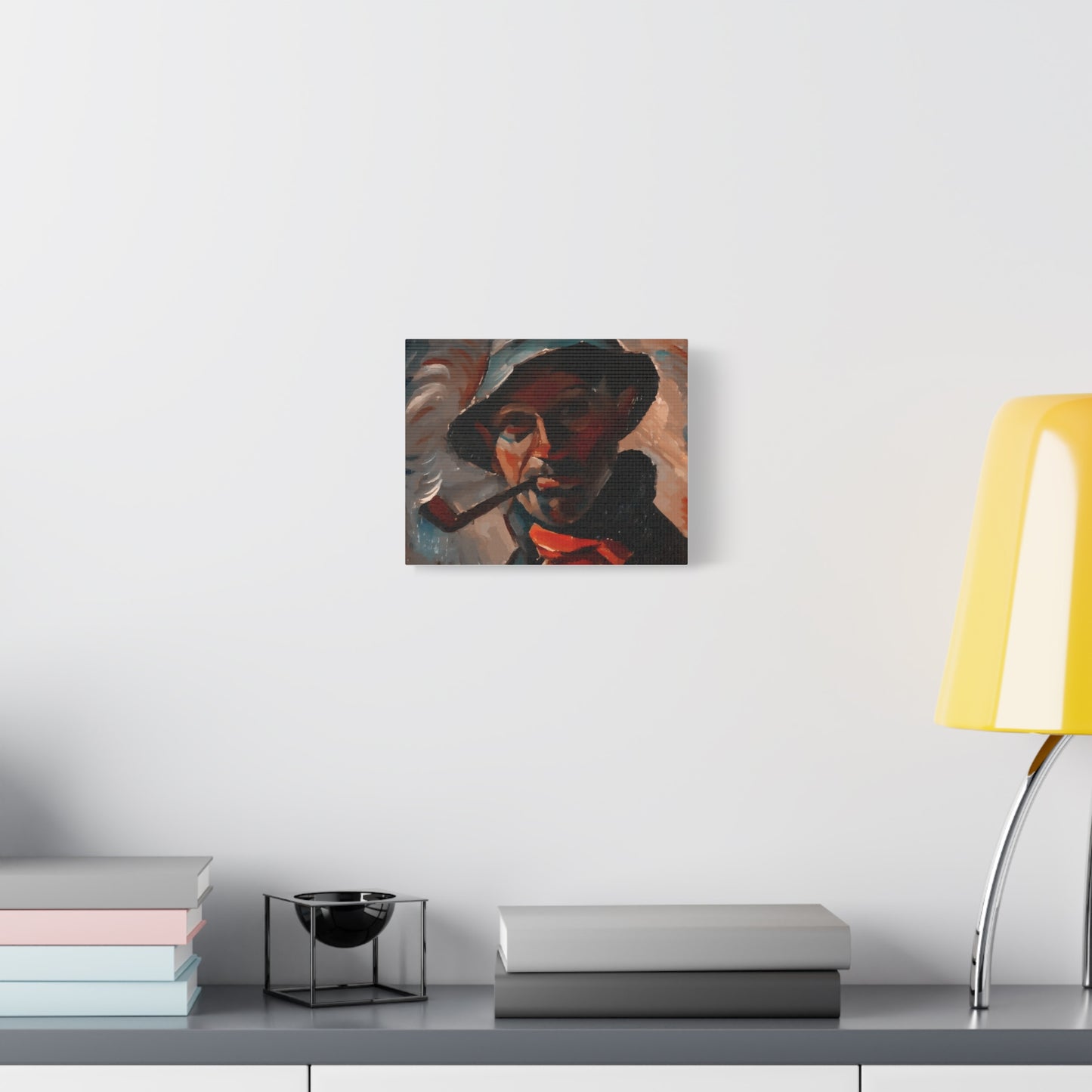 Smoky Vintage Portrait Canvas – Stretched Matte Wall Art