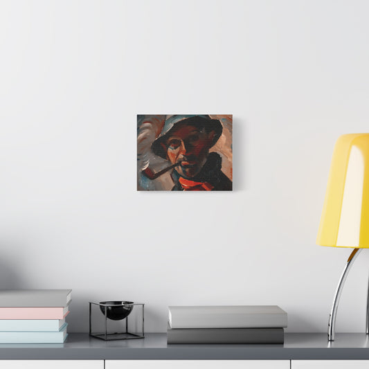 Smoky Vintage Portrait Canvas – Stretched Matte Wall Art