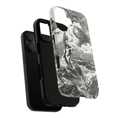 Vintage Ocean Art Phone Case — Mythic Sea Illustration Tough Case