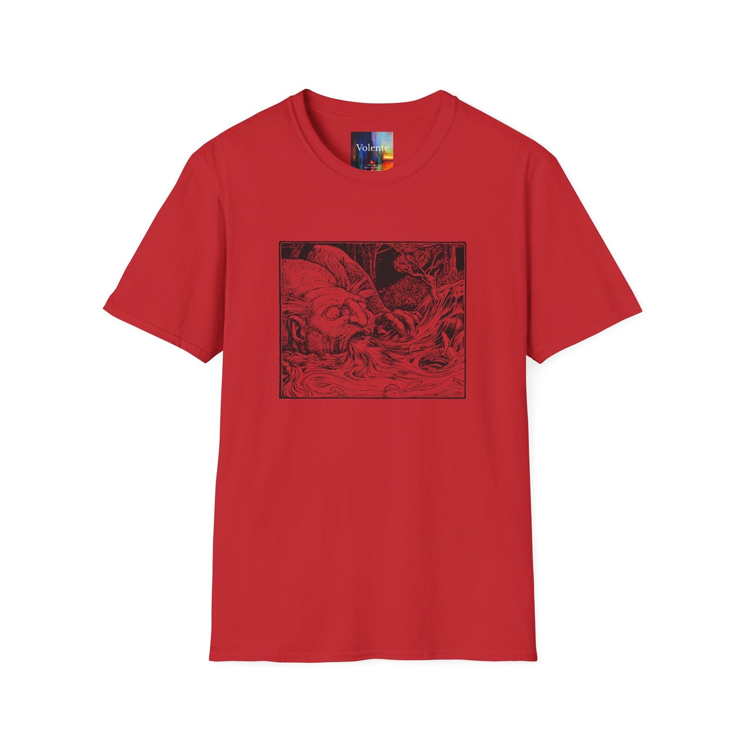Sketched Sea Serpent T-Shirt — Mythical Monochrome Nautical Graphic Tee
