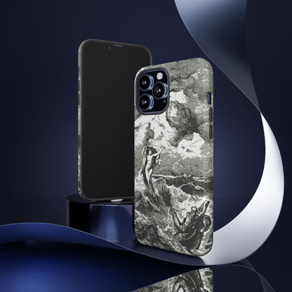 Vintage Ocean Art Phone Case — Mythic Sea Illustration Tough Case