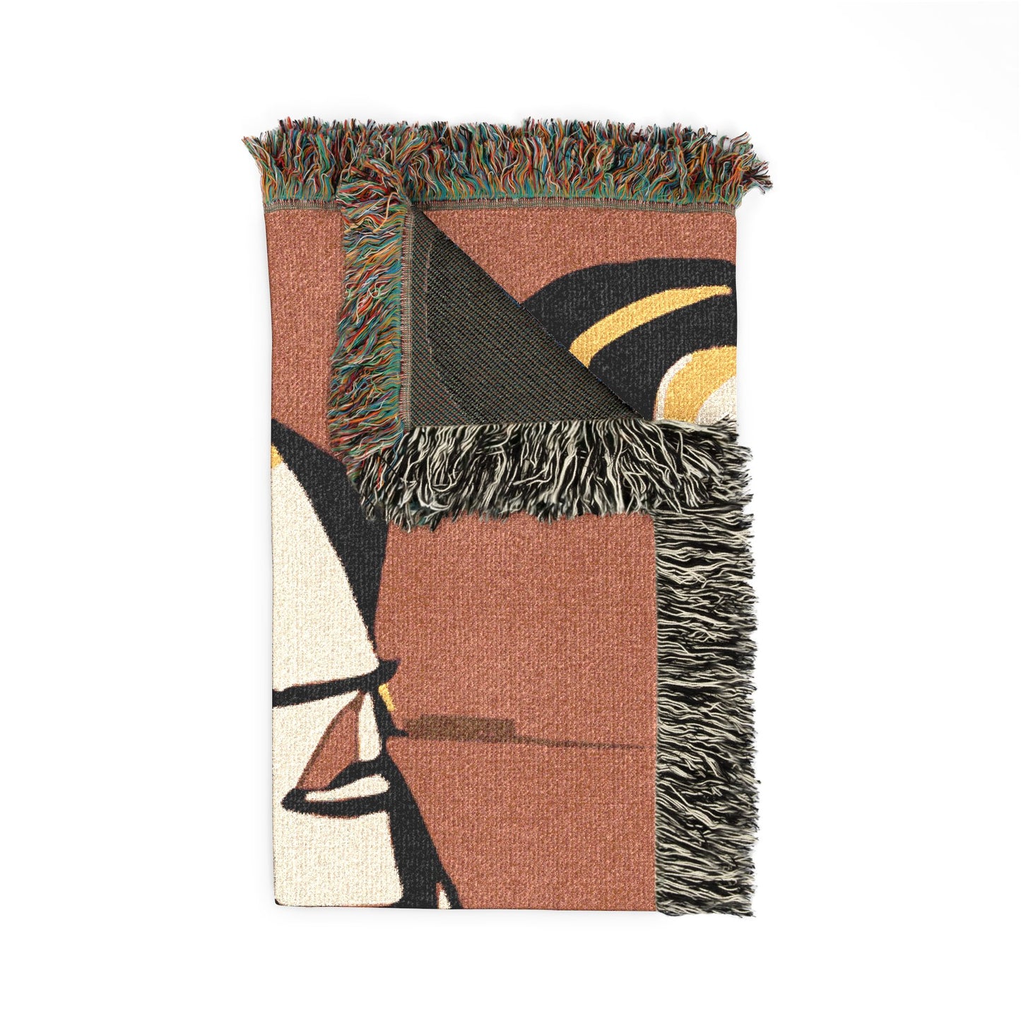 Cubist Art Woven Blanket — Modern Picasso-Style Decorative Throw