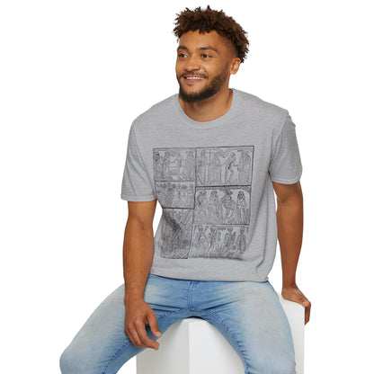 Ancient Greek Comic Panel T-Shirt — Classical Myth Sketch Art