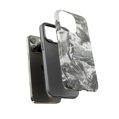 Vintage Ocean Art Phone Case — Mythic Sea Illustration Tough Case