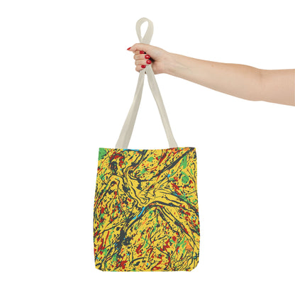 Abstract Yellow Splash Tote Bag — Vibrant Paint-Splatter AOP Tote