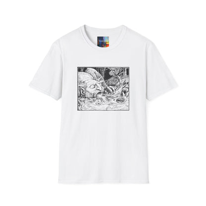 Sketched Sea Serpent T-Shirt — Mythical Monochrome Nautical Graphic Tee