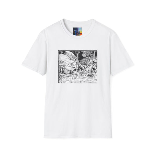 Sketched Sea Serpent T-Shirt — Mythical Monochrome Nautical Graphic Tee