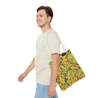 Abstract Yellow Splash Tote Bag — Vibrant Paint-Splatter AOP Tote