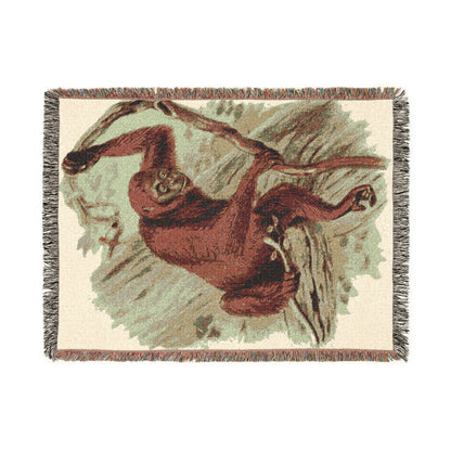 Sloth Woven Blanket – Cozy Tropical Animal Throw