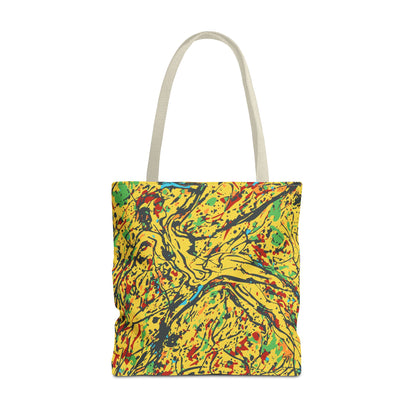Abstract Yellow Splash Tote Bag — Vibrant Paint-Splatter AOP Tote