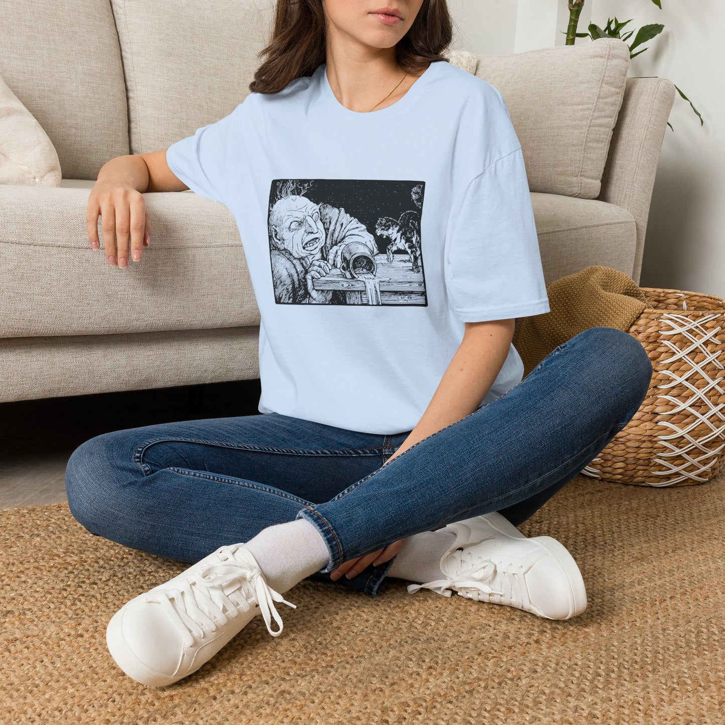 Creepy Vintage Ghoul Illustration T-Shirt – Horror Art Tee