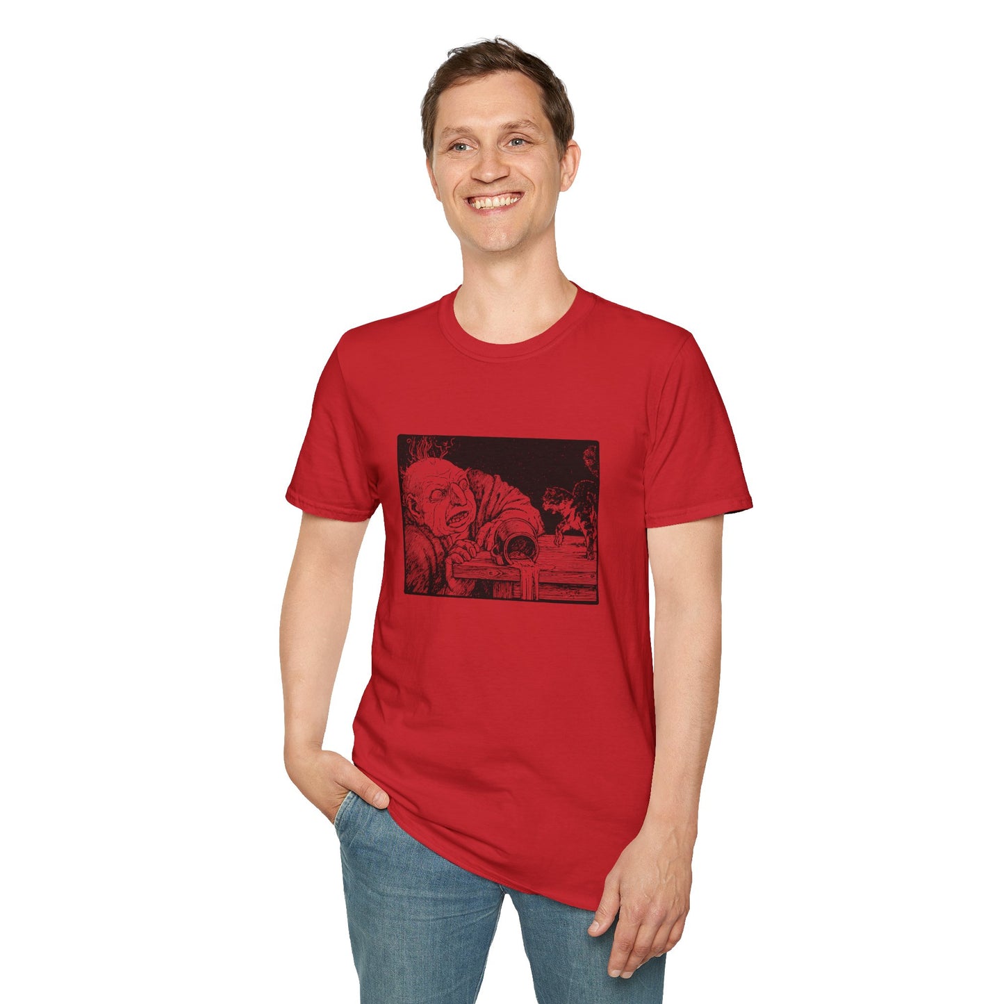 Creepy Vintage Ghoul Illustration T-Shirt – Horror Art Tee