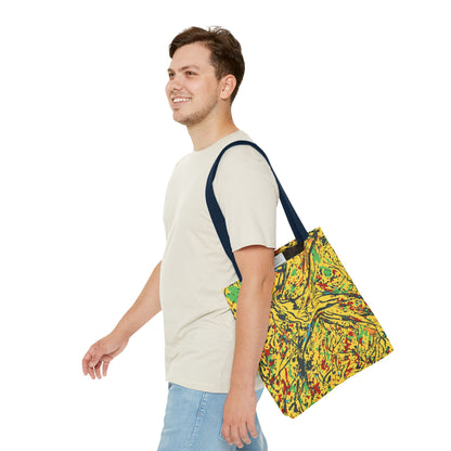 Abstract Yellow Splash Tote Bag — Vibrant Paint-Splatter AOP Tote