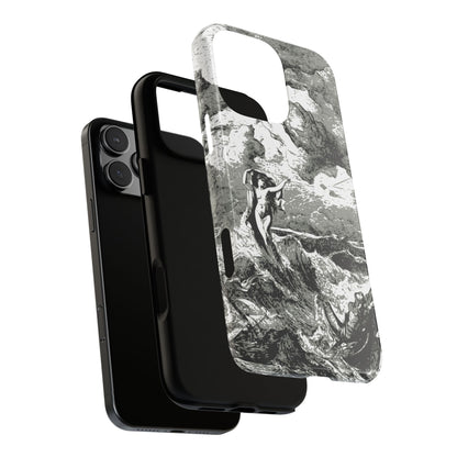 Vintage Ocean Art Phone Case — Mythic Sea Illustration Tough Case
