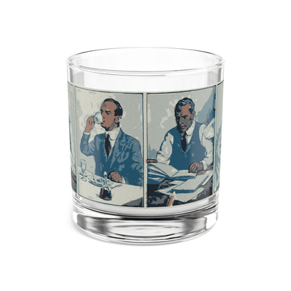Vintage Gentleman Illustration Rocks Glass — 10 oz Whiskey Tumbler