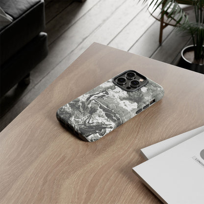 Vintage Ocean Art Phone Case — Mythic Sea Illustration Tough Case