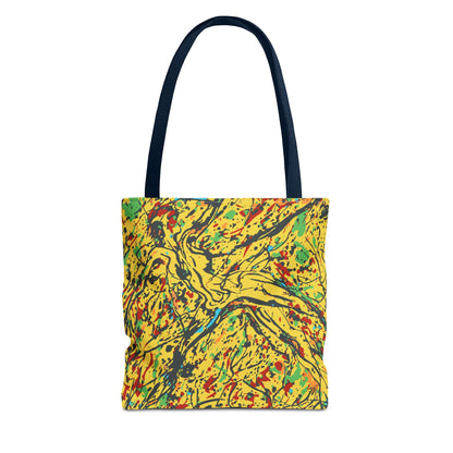 Abstract Yellow Splash Tote Bag — Vibrant Paint-Splatter AOP Tote