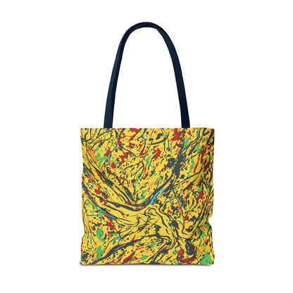 Abstract Yellow Splash Tote Bag — Vibrant Paint-Splatter AOP Tote