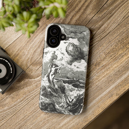 Vintage Ocean Art Phone Case — Mythic Sea Illustration Tough Case