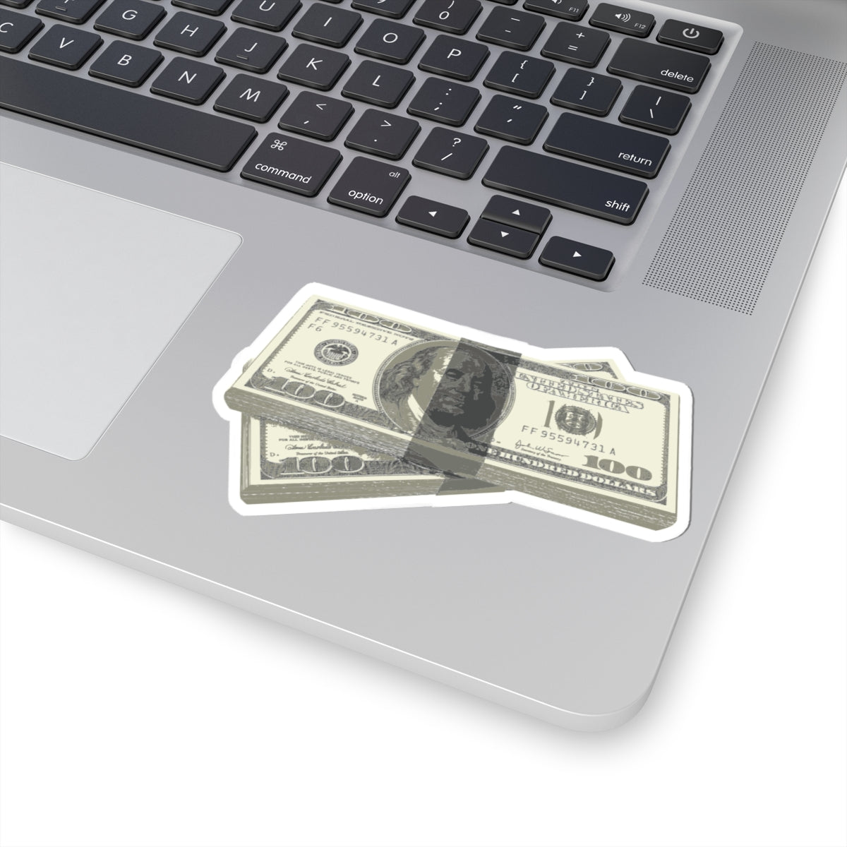 Money Stack Sticker — Realistic 100 Bill Kiss-Cut Decal