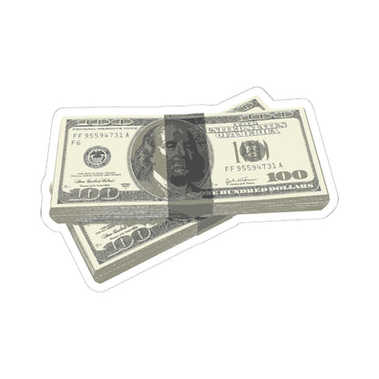 Money Stack Sticker — Realistic 100 Bill Kiss-Cut Decal
