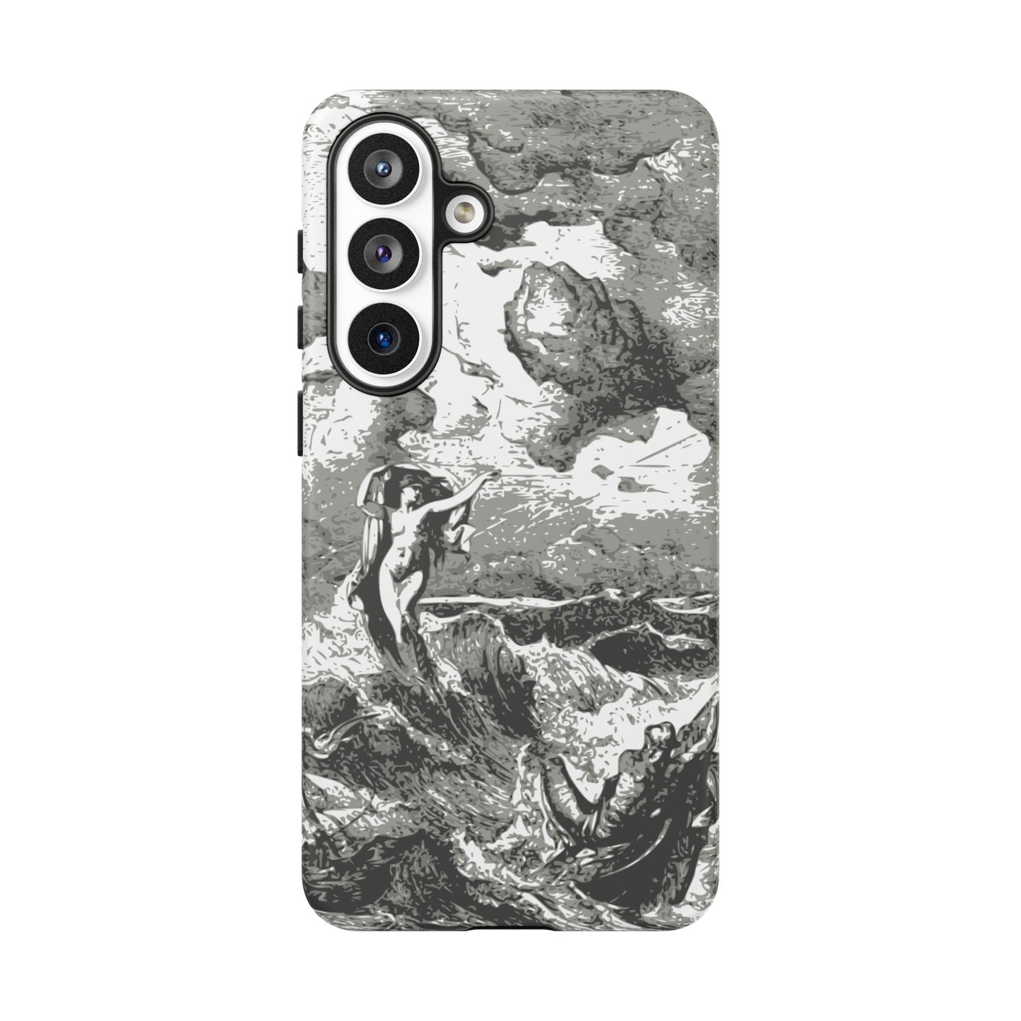 Vintage Ocean Art Phone Case — Mythic Sea Illustration Tough Case
