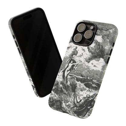 Vintage Ocean Art Phone Case — Mythic Sea Illustration Tough Case