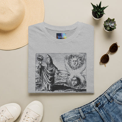 Vintage Alchemy Art Tee — Sun & Moon Esoteric Illustration T-Shirt