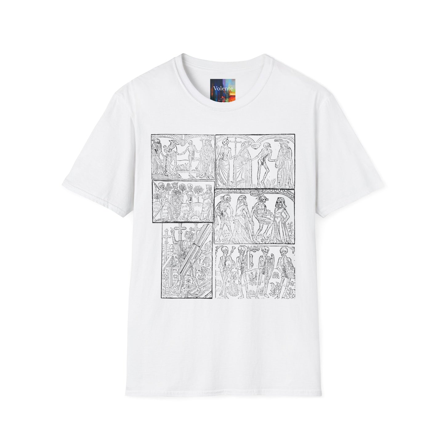 Ancient Greek Comic Panel T-Shirt — Classical Myth Sketch Art