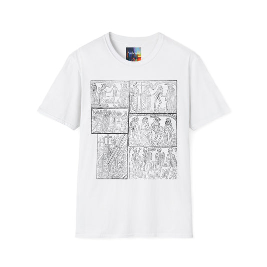 Ancient Greek Comic Panel T-Shirt — Classical Myth Sketch Art
