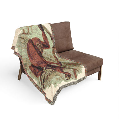 Sloth Woven Blanket – Cozy Tropical Animal Throw