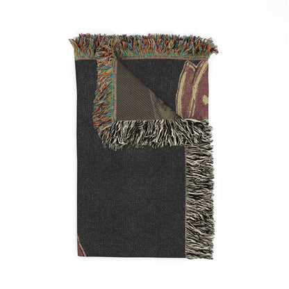 Saint Bishop Woven Blanket – Religious Throw with Cloaked Clergyman Design