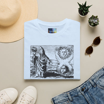 Vintage Alchemy Art Tee — Sun & Moon Esoteric Illustration T-Shirt