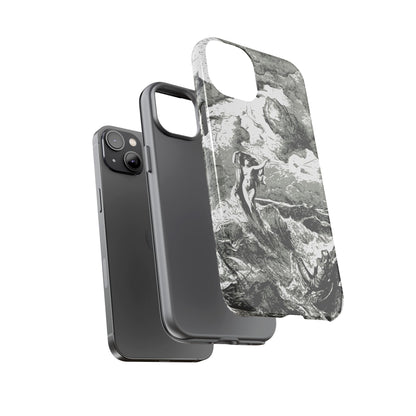 Vintage Ocean Art Phone Case — Mythic Sea Illustration Tough Case