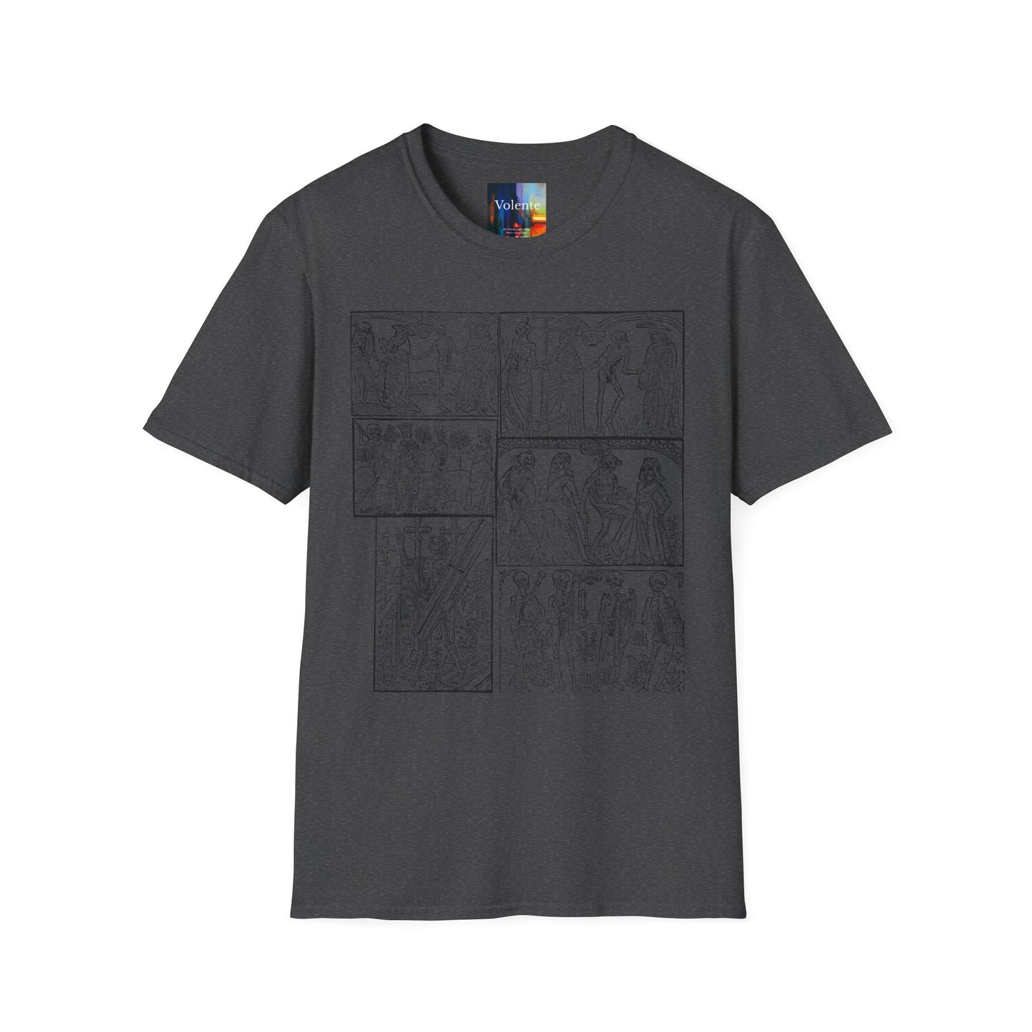 Ancient Greek Comic Panel T-Shirt — Classical Myth Sketch Art